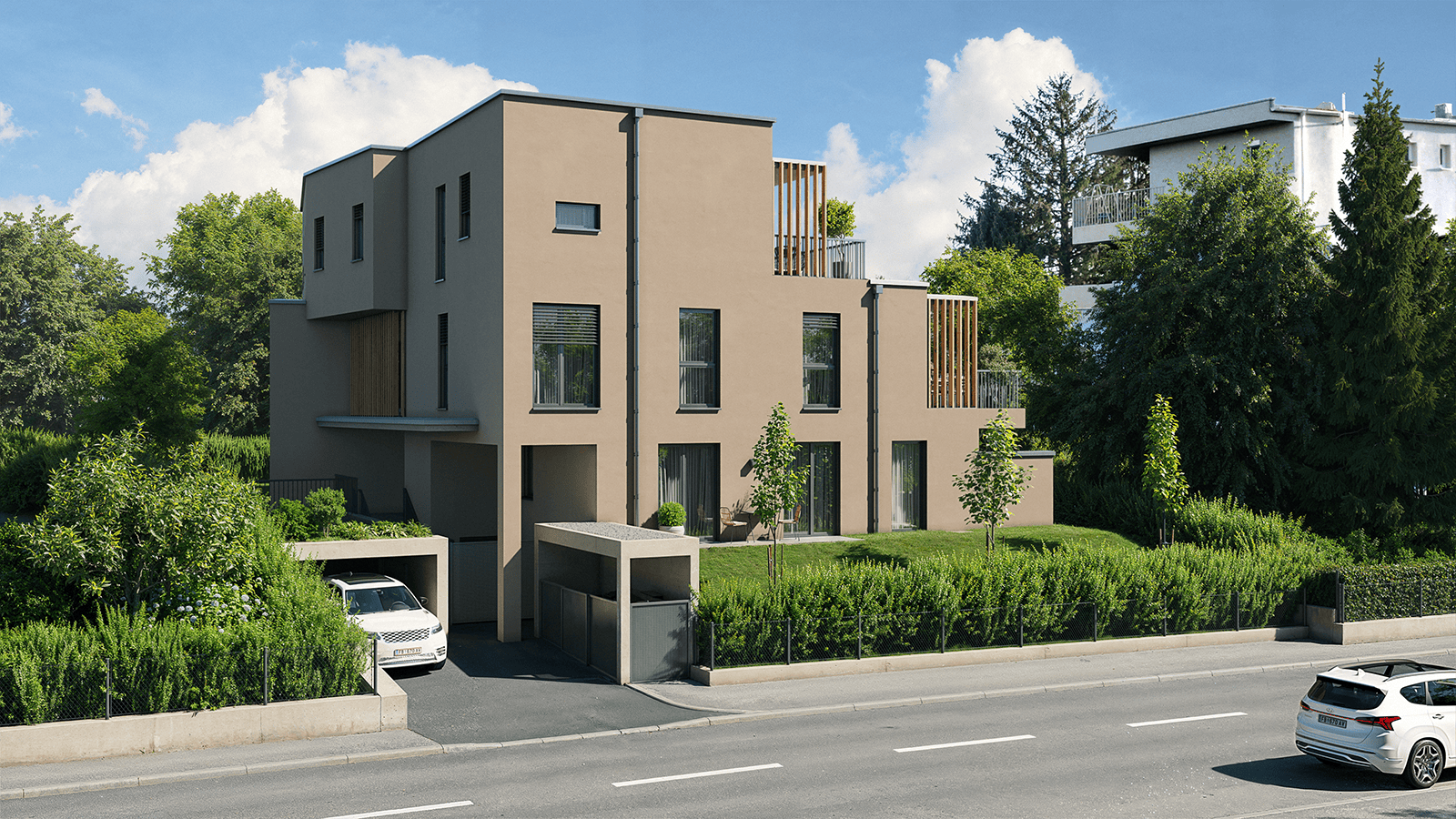 Eigentumswohnung in Graz Waltendorf 6 Graz Waltendorf Terrasse Seitenprofil