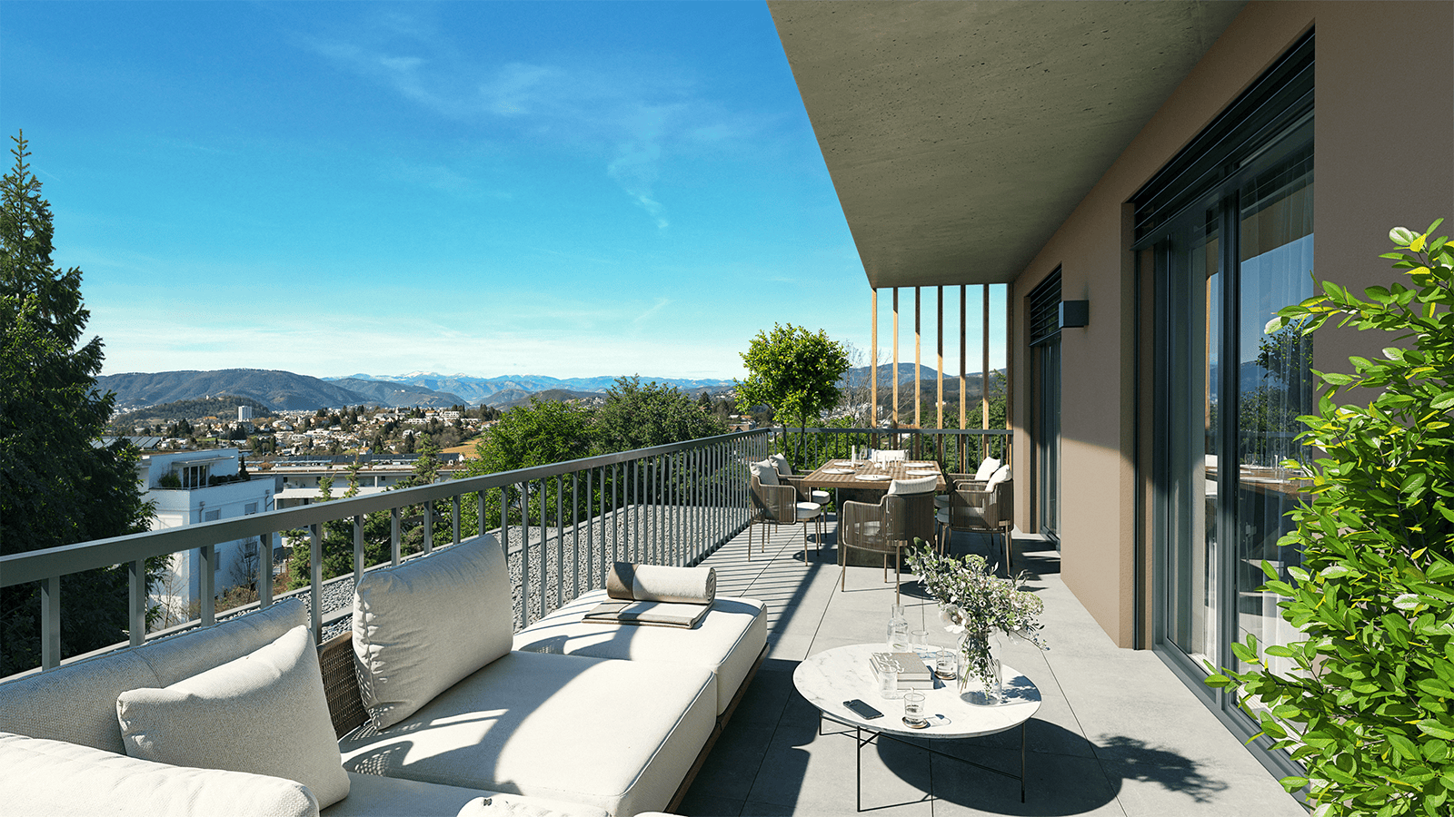 Eigentumswohnung in Graz Waltendorf 5 Graz Waltendorf Terrasse Terrassenaussicht