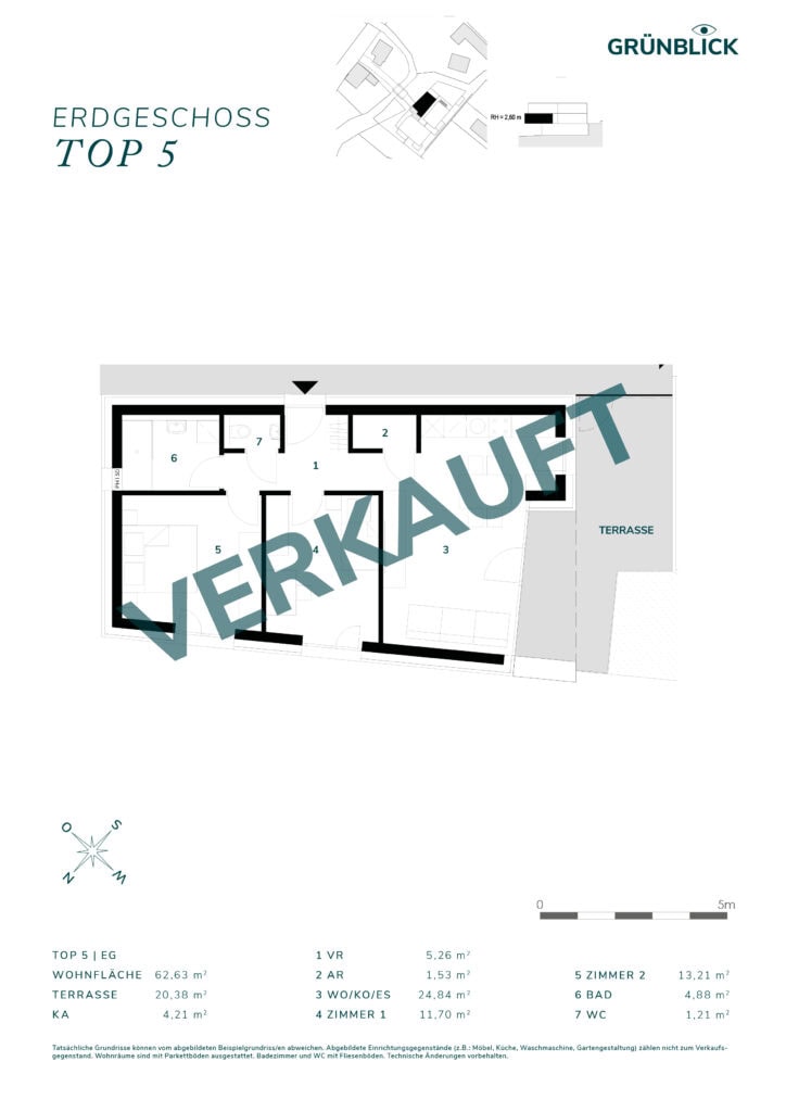 Feldgasse Verkaufsplaene Wohnung VERKAUFT Top5